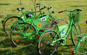 Grüne Fahrräder