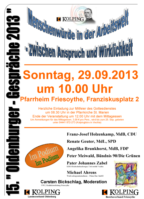 Oldenburger Gespräche 2013_Plakat