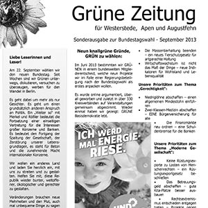 Grüne Zeitung für Westerstede, Apen und Augustfehn