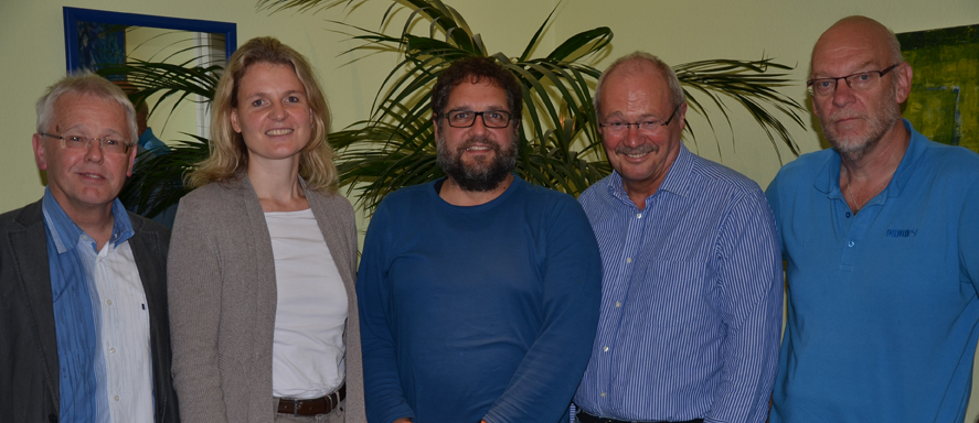 V.l.n.r.: Friedrich Haubold (stv. Verbandsmitglied LK Ammerland), Alexandra Reith (Stadt Oldenburg), ich, Hans-Jürgen Klein (LK Cuxhaven), Jürgen Janssen (LK Wesermarsch) – es fehlt auf dem Bild: Christopher Schmidt (LK Heidekreis)