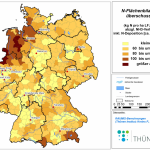 Stickstoff-Flächenbilanzüberschuss 2010 in Deutschland