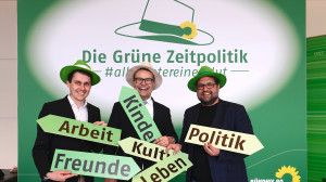 GRÜNE Zeitpolitik mit meinen Kollegen Sven-Christian Kindler und Tobias Lindner.
