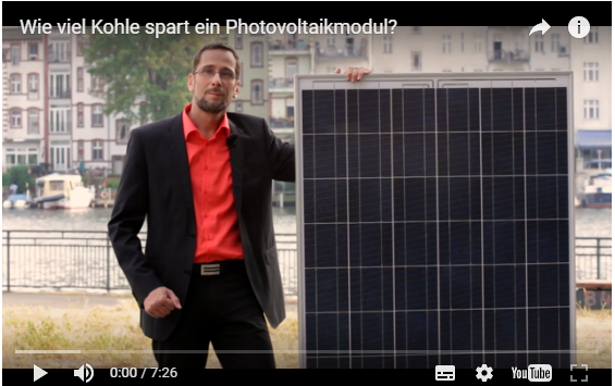 Video: "Wieviel Kohle spart ein Photovoltaikmodul?"
